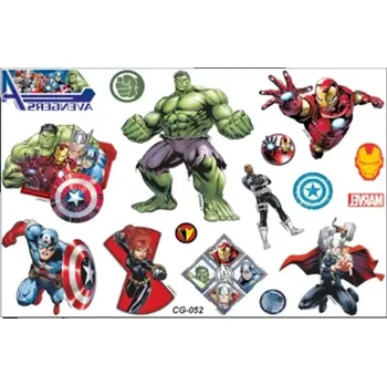 Odstranitelné tetování Tattoo world Dětské tetování Avengers 15,5 x 11 cm CG-052
