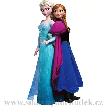 Samolepící dekorace Pupettie Samolepky na zeď Ledové království Anna Elsa 70cm OP532