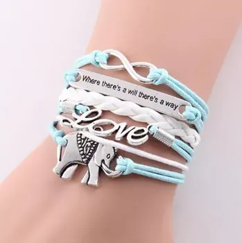 Náramek Fally Náramek Když se chce, tak to jde světle modrý OJ325