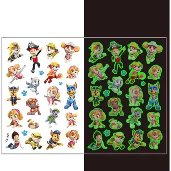 Tetování Glow Tattoo Tetovací obtisky svítící ve tmě Tlapková patrola CG-A29