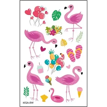 Tetování Tattoo World Dočasné tetování Plameňáci Summer Time 8x12cm