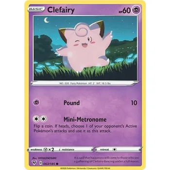 Karetní hra Clefairy 063/185 - Vivid Voltage Typ karty: Non-Holo