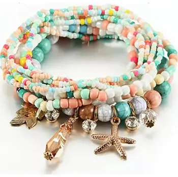 Náramek Fashion Jewelry Dámský náramek 9 v 1 multicolor OJ470