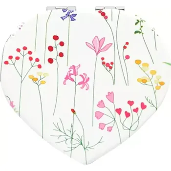 Kosmetické zrcátko Albi Kapesní zrcátko srdce Luční květy