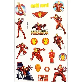 Odstranitelné tetování Dětské tetování Avengers tetovací obtisky 14,9 x 9,5 cm OP857