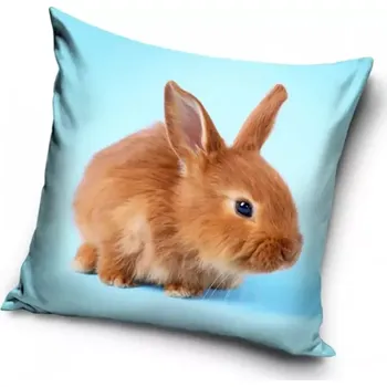 Dekorativní polštářek Carbotex Dekorační polštářek Rezavý králíček 40 x 40 cm