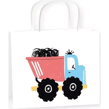 Dárková taška Anděl Dárková taška Stavební Stroje Náklaďák L 32 x 26 cm