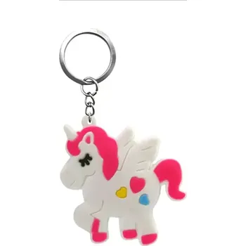 Přívěsek na klíče Jednorožec se srdíčky