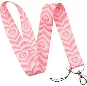 Šňůrka na krk s karabinkou Srdce