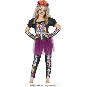 Karnevalový kostým Dětský kostým Květinový kostlivec T2 (3-4 roky)