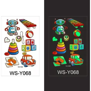 Odstranitelné tetování Glow Tattoo tetovací obtisky svítící ve tmě Hračky