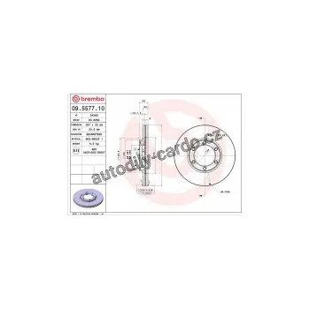 Brzdový kotouč Brzdový kotouč BREMBO 09.5577.10 - ISUZU, OPEL