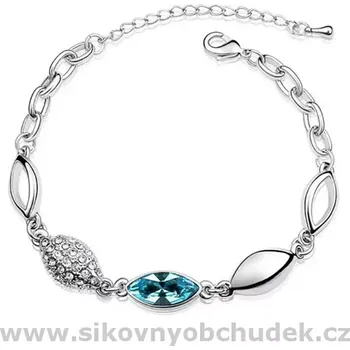 Náramek Swarovski Elements Luxusní dámský náramek Blue Lady