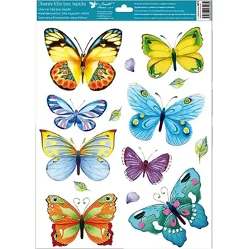 Okenní dekorace Velká okenní fólie motýli 30 x 42 cm var. 4