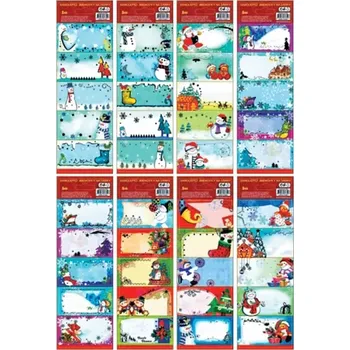 samolepka Samolepicí jmenovky na dárky se stříbrnou ražbou 5 ks