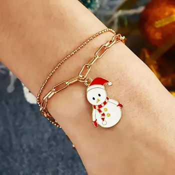 Náramek Fashion Jewelry Vánoční náramek sněhulák
