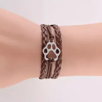 Náramek Fally Stylový náramek Tlapka hnědý