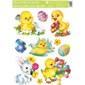 Okenní dekorace Velká okenní fólie velikonoční 30 x 42 cm AN-6901-3