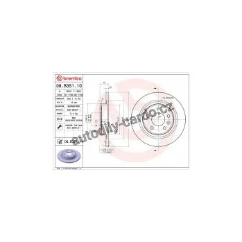 Brzdový kotouč Brzdový kotouč BREMBO 08.B351.10