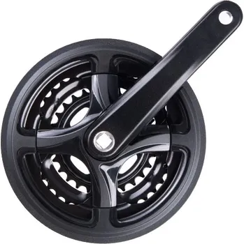 Klika na kolo Kľuky duralové, čierne, 48/38/28, 175mm