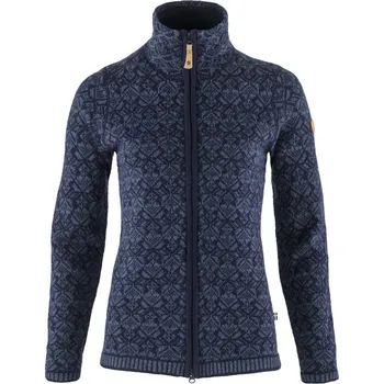 Dámská mikina svetr dámský FJÄLLRÄVEN Snow Cardigan W Dark Navy - S