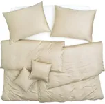 SCANquilt povlečení SATÉN PLUS béžová 140 x 200/70 x 90 cm