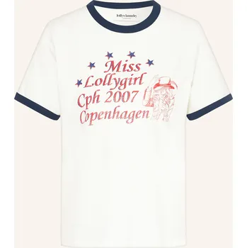 Lollys Laundry Dámské Tričko Missll, bílá / tmavě modrá, 42