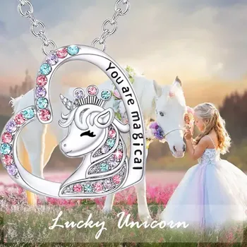 Náhrdelník Lilley Jewelry Dívčí náhrdelník jednorožec You are magical