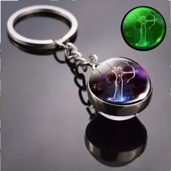 QINOOO Přívěsek na klíče Znamení zvěrokruhu Střelec