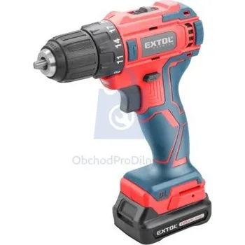 Vrtací šroubovák aku 12V BRUSHLESS, EXTOL PREMIUM 2 Ah akumulátor a příslušenství, balení 1 ks
