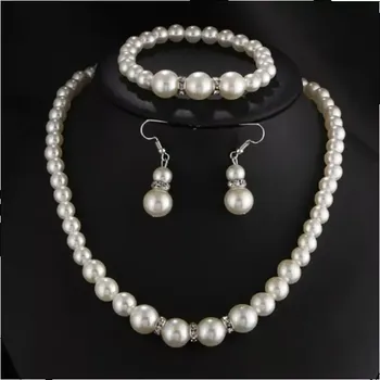 Souprava šperků Fashion Jewelry Souprava perly s krystalky OJ076