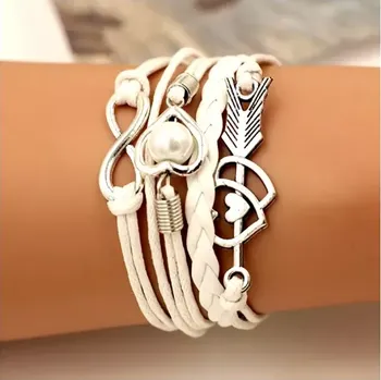 Náramek Fally Náramek dámský Love Forever bílý