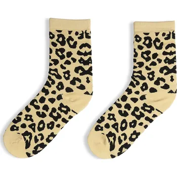 Dámské ponožky GATE Vysoké vzorované ponožky s leopardím potiskem 39-42 625-0078/20