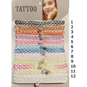 Náhrdelník Fashion Jewelry Tattoo Choker Náhrdelník - 12 barevných variant