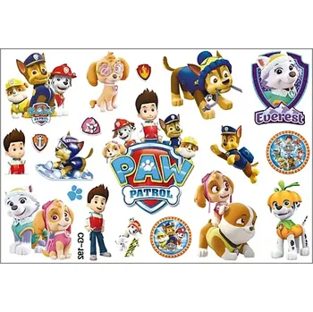 Odstranitelné tetování Tattoo world Dětské tetování Tlapková Patrola 15,5 x 11 cm