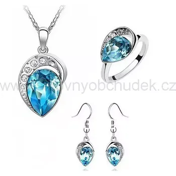 Souprava šperků Souprava Swarovski elements pro náročné sea blue