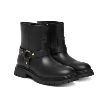 Dámské kozačky Polokozačky Tommy Hilfiger T3A5-34021-1355999 Černá 36