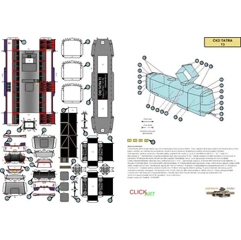 Vystřihovánky Tramvaj ČKD Tatra T3 - Olomouc