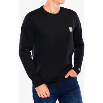 Mikina bez kapuce Carhartt Midweight L/S Pocket T-Shirt - black