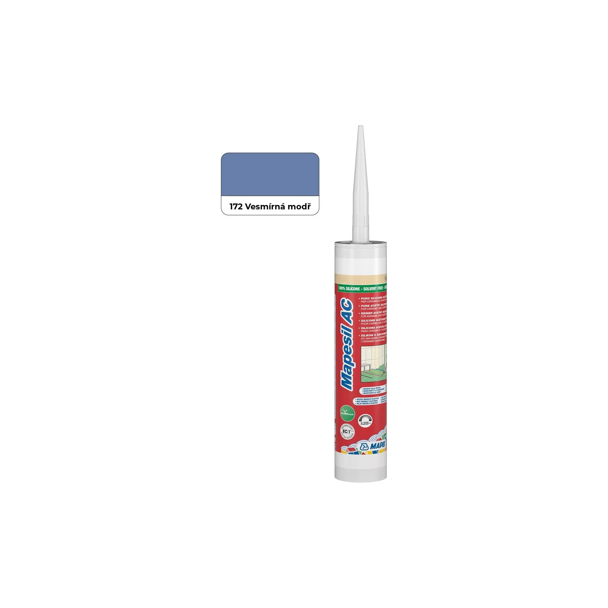 Fotografie 2 - Stavební silikon Mapei Mapesil AC 310 ml 172 vesmírná modř