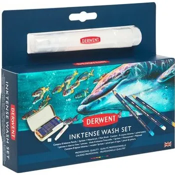 Pastelka Sada akvarelových pastelek Derwent Inktense Wash Set 8 ks + příslušenství