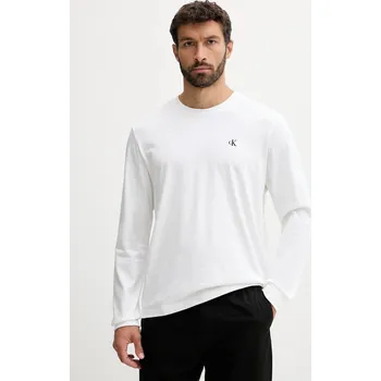 Pánské tričko Bavlněné tričko s dlouhým rukávem Calvin Klein Jeans LV04RD247G bílá 00X, vel. S