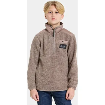 Chlapecká mikina Mikina Didriksons EXA KIDS HALF Z 505638.9BYA hnědá 84X, vel. 130