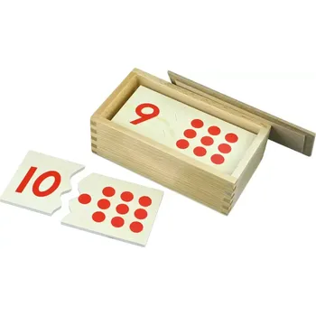 Dřevěná hračka Puzzle Čísla a puntíky - puzzle