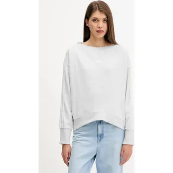 Dámská mikina Mikina adidas Coquette dámská, šedá barva, melanžová, JM1901 90X, vel. M