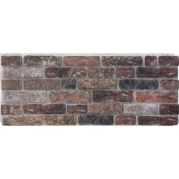 Obklad Fasádní obklad Cihla Rustik Šedo-červená (50 x 120 x 3,5 cm)