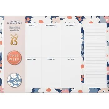 Kancelář Busy B Týdenní trhací plánovač s magnety Navy Daisy