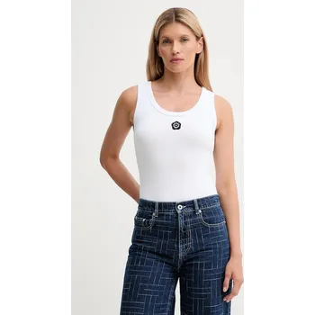 Top Kenzo bílá barva, FF52TO7384SJ 00X, vel. S