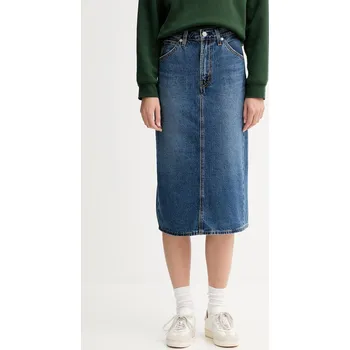 Dámská sukně Džínová sukně Levi's modrá barva, midi, 001VH 001VH.0006 57X, vel. 29
