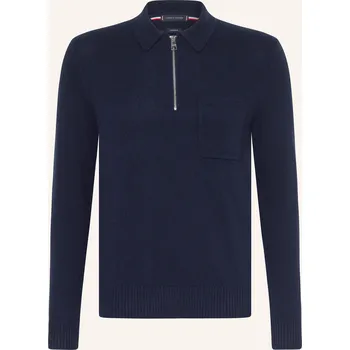 Pánská košile Tommy Hilfiger Pánská Úpletová Polokošile, tmavě modrá, S